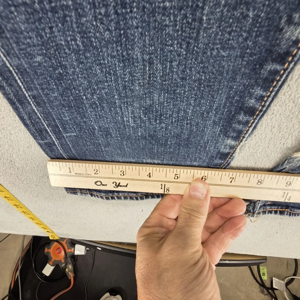 Levis 511 Jeans Mens‎ 29x32 Blue Selvedge Thrashed Whiskers Honeycomb Zip Fly